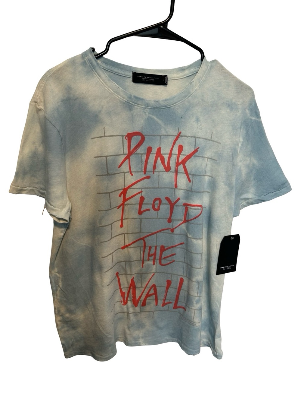 Junk Food Clothing Pink Floyd The Wall Tie-Dye Tee - Light Blue/Red